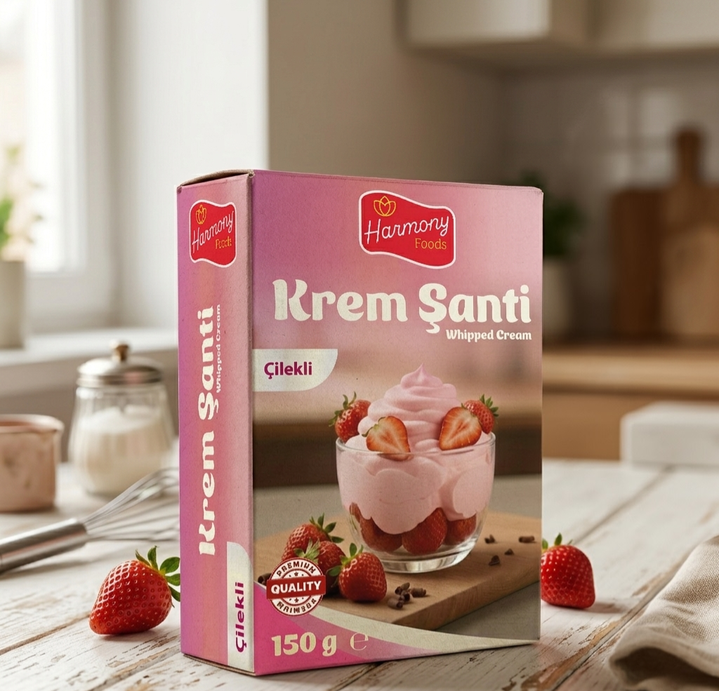 çilekli kremşanti Çilek aromalı krem şanti